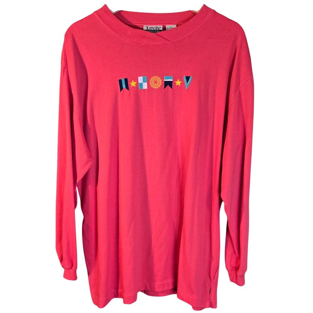 Levi's Travelers Large Pink Embroidered Sweater/Sweatshirt [260]